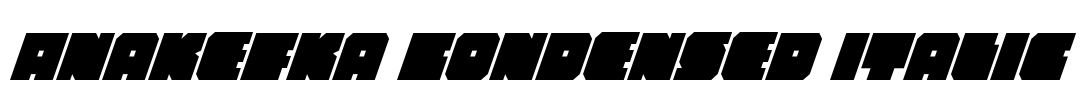 Anakefka Condensed Italic Font Image