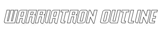 Warriatron Outline Font Image