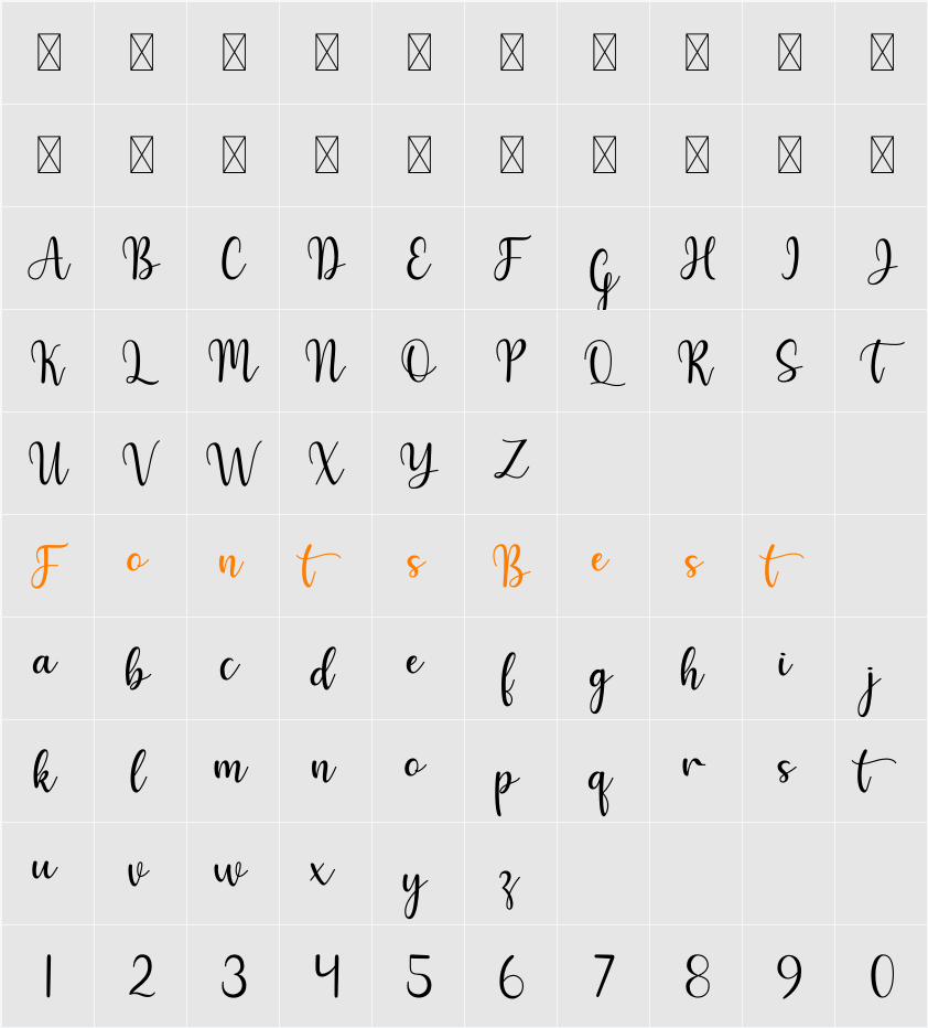Hello Character Map