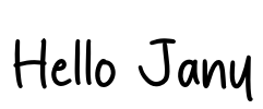 Hello Jany