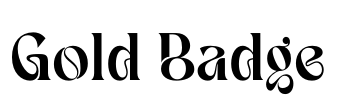Gold Badge Font Image