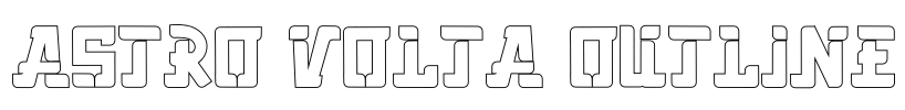 Astro Volta Outline Font Image