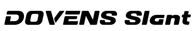 DOVENS Slant Font Image