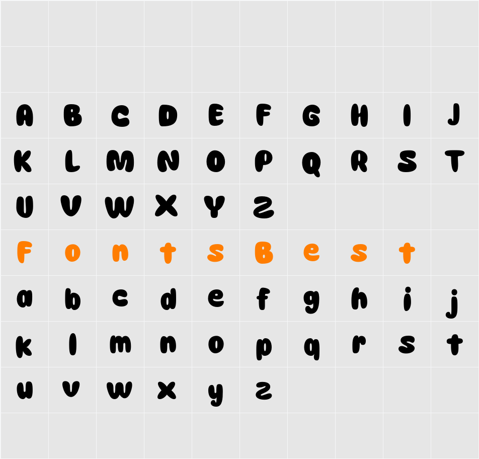Monaz Demo Character Map