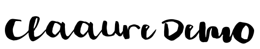Claaure Demo Font Image