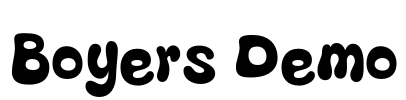 Boyers Demo Font Image