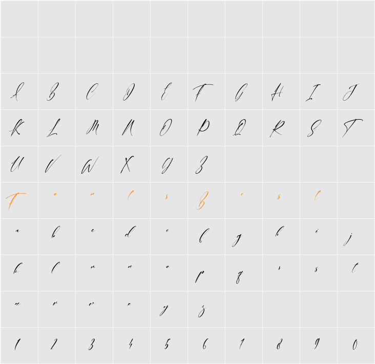 Alerta Character Map