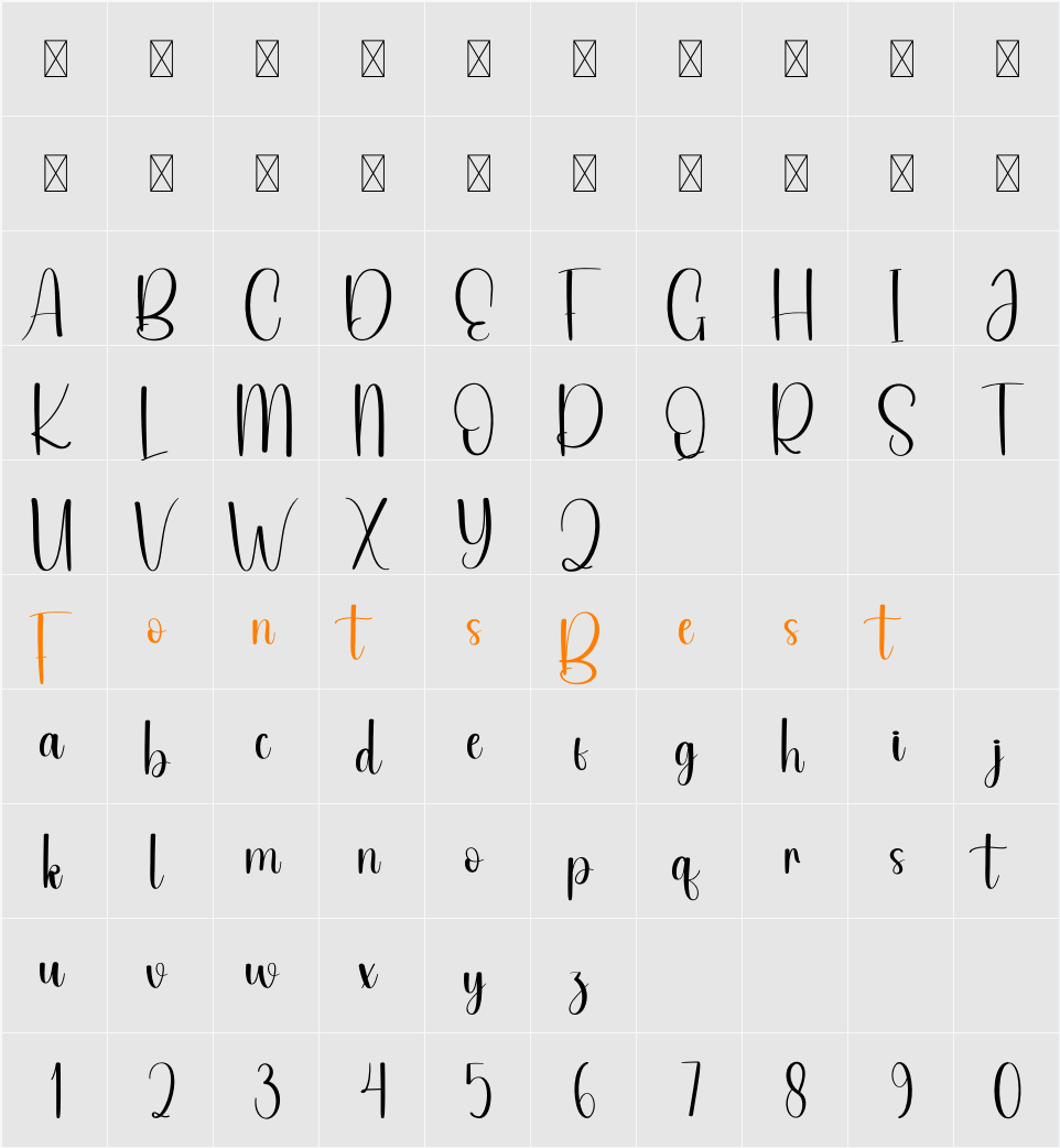 September Character Map