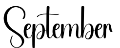 September Font Image