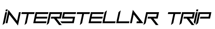 Interstellar Trip Font Image