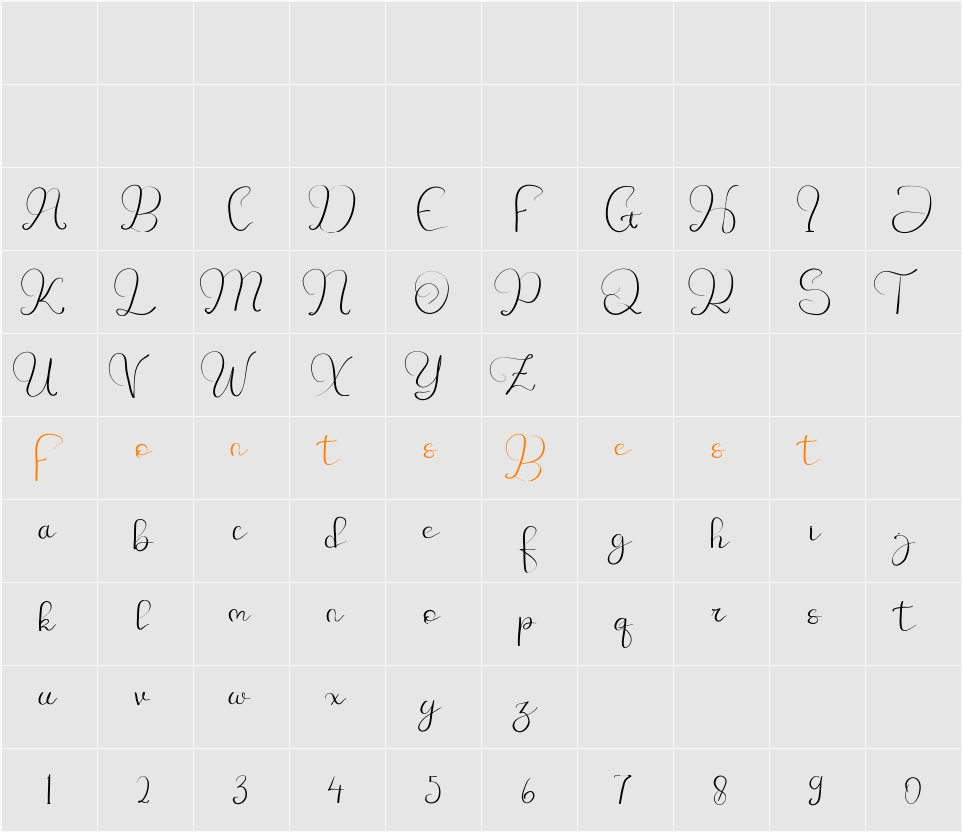 Theminto Ganokno Character Map
