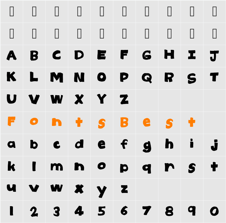 Mm Big Marker_solid Character Map