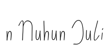 n Nuhun Juli Font Image