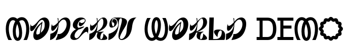 Modern World DEMO Font Image