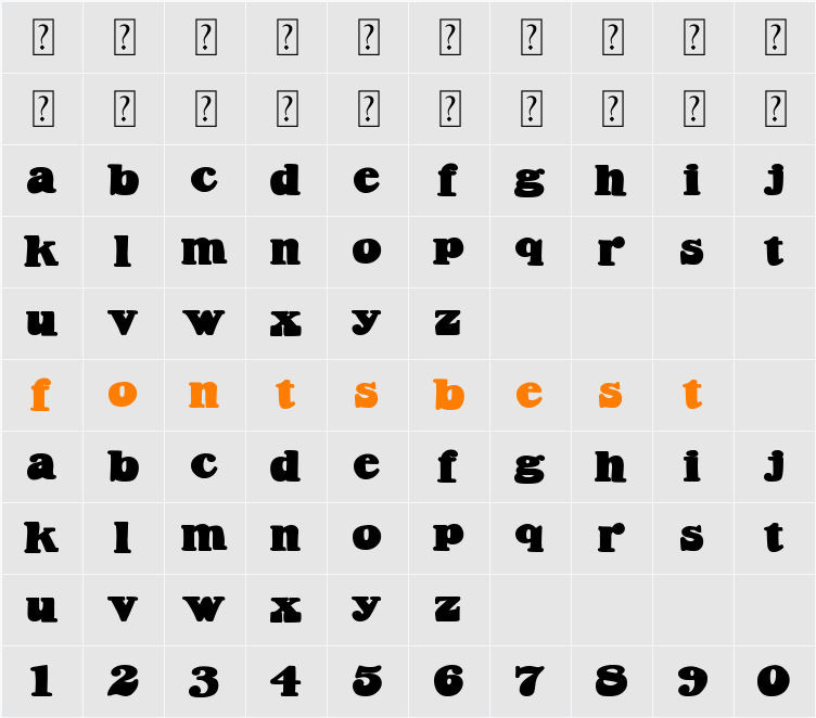 Armas de Mujer Character Map