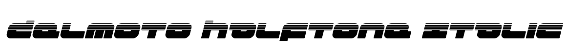 Delmoto Halftone Italic Font Image