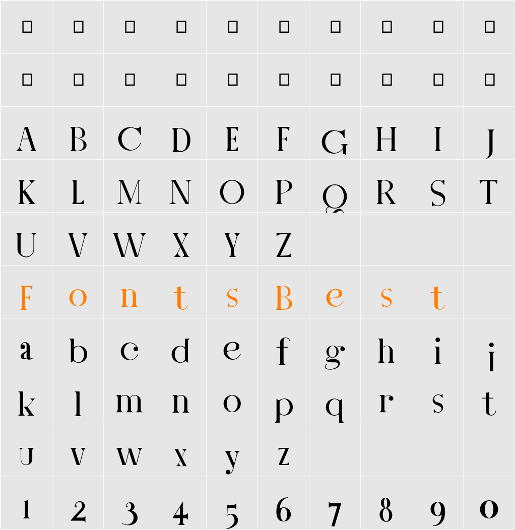Letter Personal Use Only Character Map