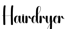 Hairdryer Font Image