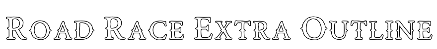 Road Race Extra Outline Font Image