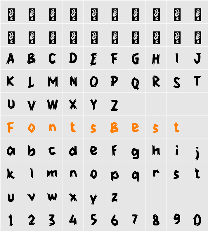 f Farek Character Map