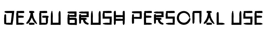 Deagu Brush Personal Use Font Image
