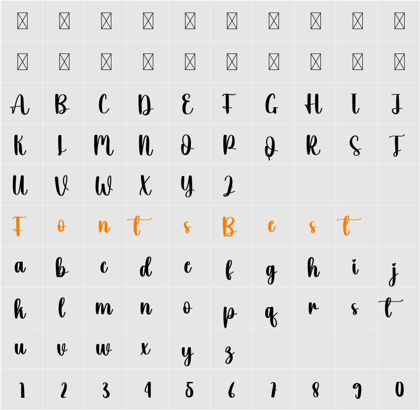 Delighted Character Map