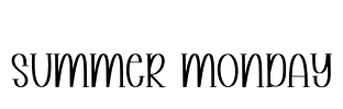 Summer Monday Font Image