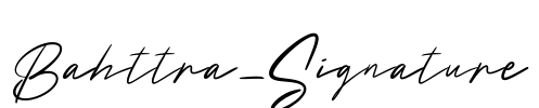 Bahttra_Signature Font Image