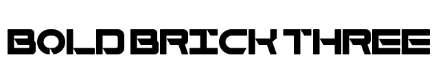 Bold Brick Three Font Image