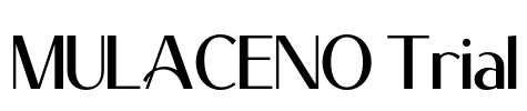 MULACENO Trial Font Image