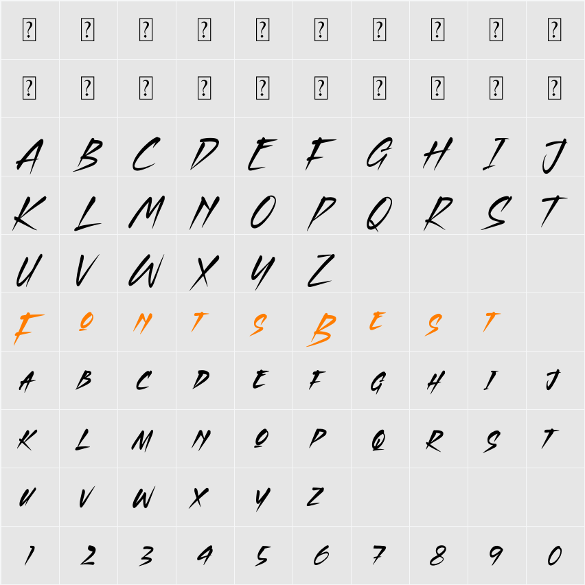 Chanrest Character Map