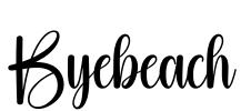 Byebeach Font Image