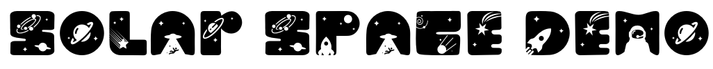 SOLAR SPACE DEMO Font Image