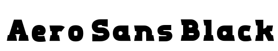 Aero Sans Black Font Image