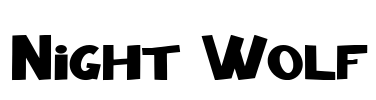 Night Wolf Font Image