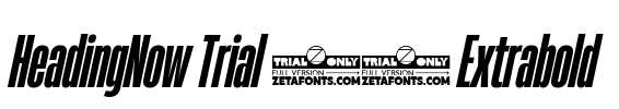 HeadingNow Trial 27 Extrabold Font Image