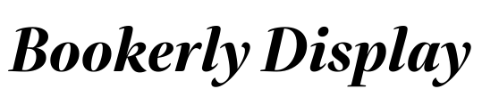 Bookerly Display Font Image