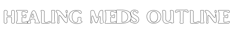 Healing Meds Outline Font Image