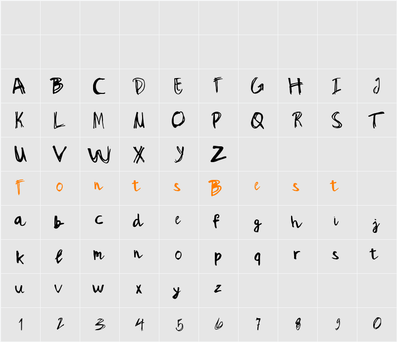 Sudsier Demo Character Map