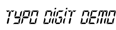Typo Digit Demo Font Image