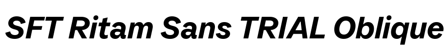 SFT Ritam Sans TRIAL Oblique Font Image