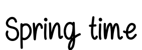 Spring time Font Image