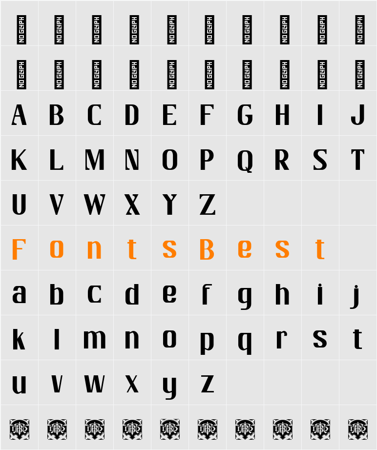 Verco Demo Character Map