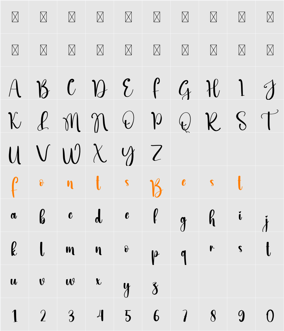 Stick Character Map