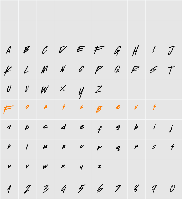 WAVE BLOCK Character Map