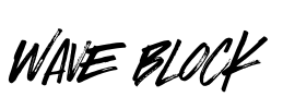 WAVE BLOCK Font Image