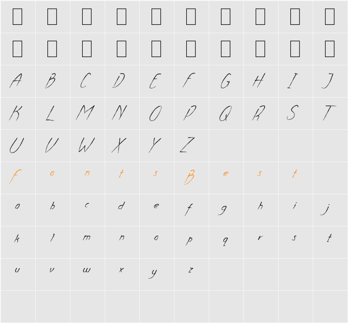 Ankara Character Map