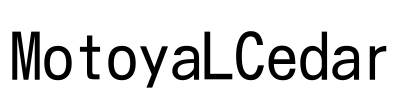 MotoyaLCedar Font Image