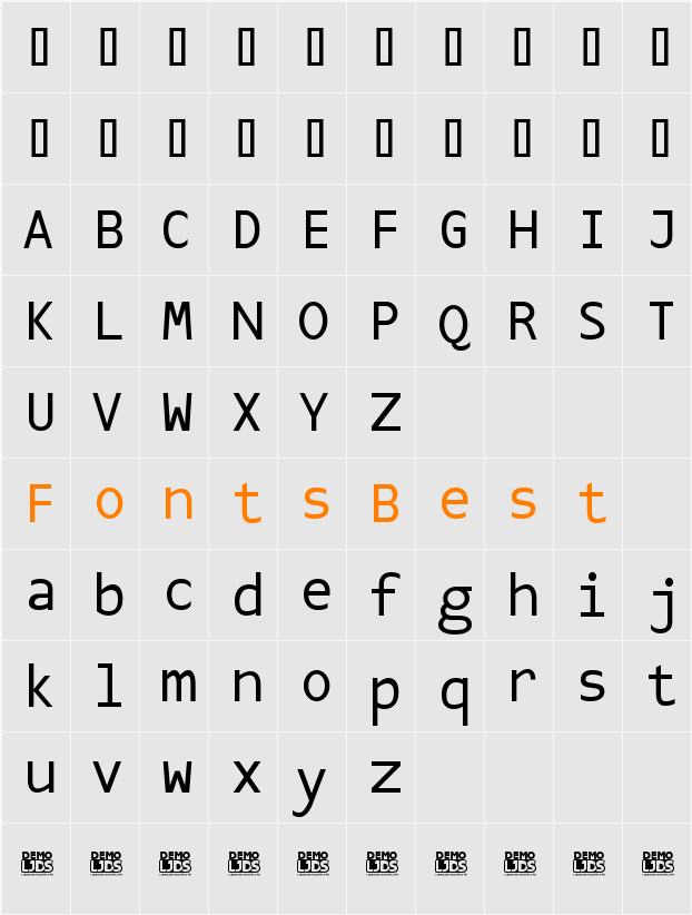 LJDS Sans DEMO Character Map