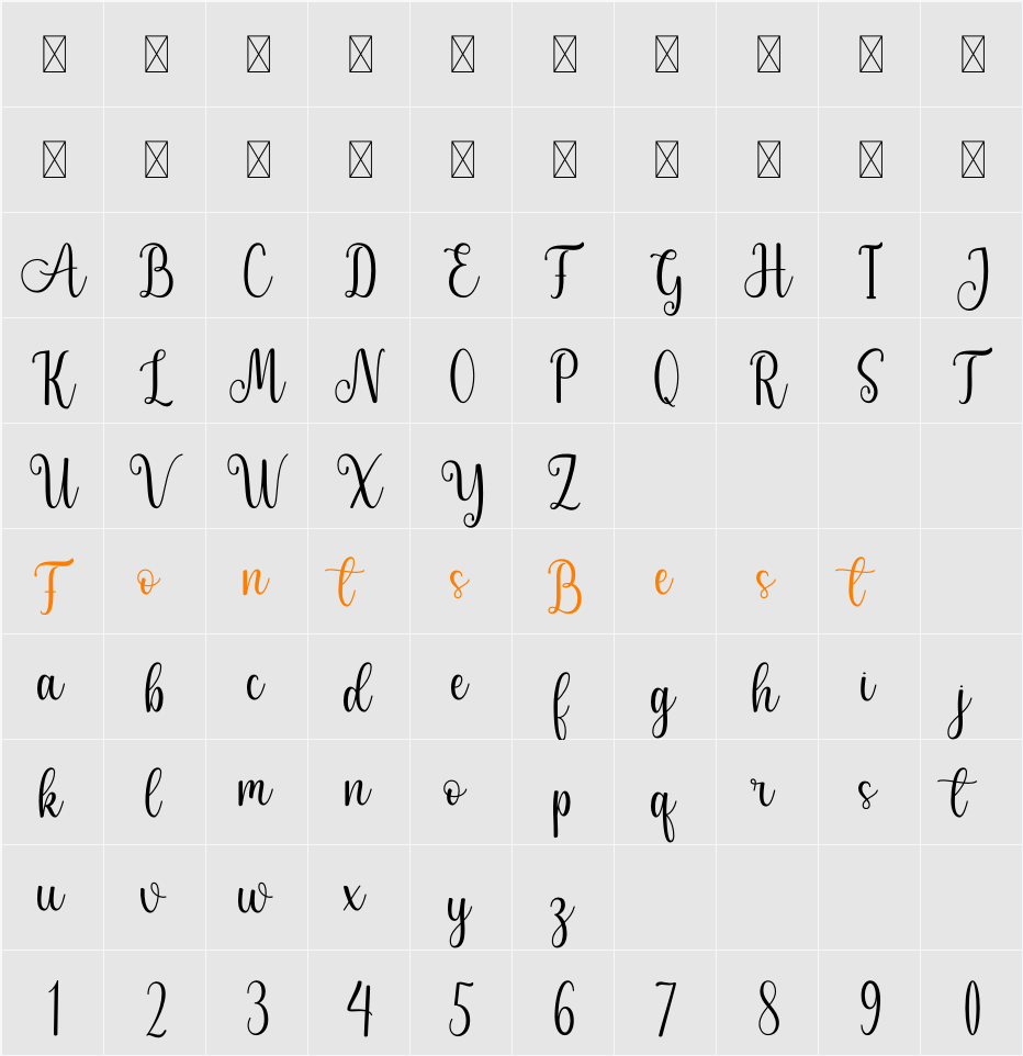 Angelica Character Map